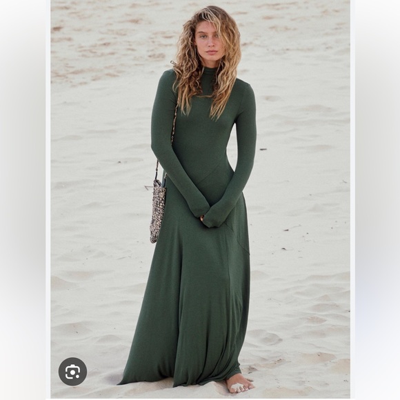 Free People Dresses & Skirts - Free People Pescado Maxi Dress in Green Size Large